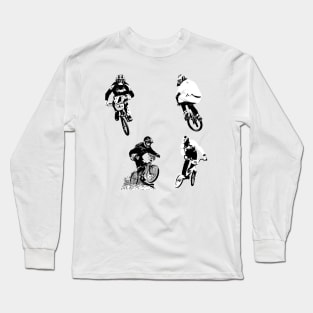 bmx rad race racing Long Sleeve T-Shirt